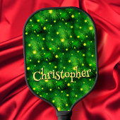 Green Fun Typografy Individuelle Name Weihnachtsba Pickleball Schläger