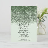 Green Funkelnd Glitzer St Patricks Brautparty Einladung (Stehend Vorderseite)