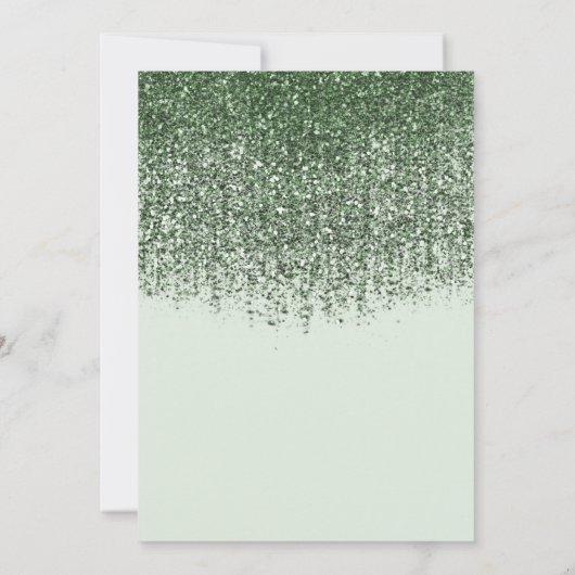 Green Funkelnd Glitzer St Patricks Brautparty Einladung (Rückseite)