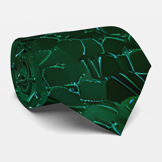 Green Funkelnd Sequin Neck Tie Krawatte (Gerollt)