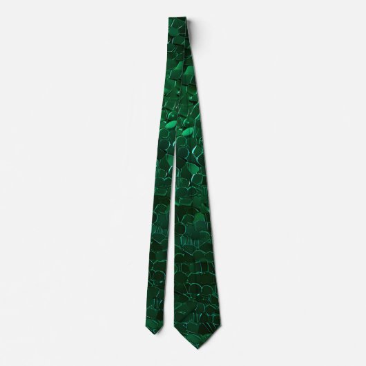 Green Funkelnd Sequin Neck Tie Krawatte (Rückseite)
