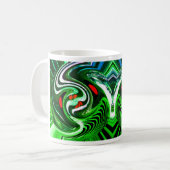 Green Funky Art Kaffeetasse (Vorderseite Links)