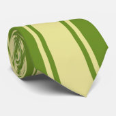 Green Funky Stripe Muster Krawatte (Gerollt)