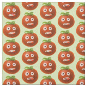 Green Funny Cartoon Tomato Pattern Stoff (Muster)