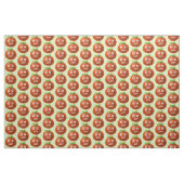 Green Funny Cartoon Tomato Pattern Stoff (Fat Quarter (45,7 x 55,9 cm))