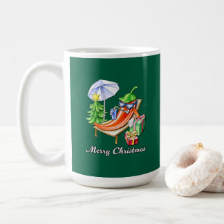 Green Funny Frohe Weihnachts-Chili Zeichnend Kaffeetasse