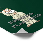 Green Funny "I Embracted Pflanze Based" Veganes Po Poster (Ecke)