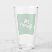 Green Funny Irish Patty's Kleeblatt Saint Patricks Glas (Rückseite)