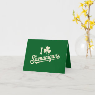Green Funny Irish Patty's Kleeblatt Saint Patricks Karte