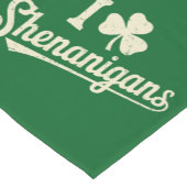 Green Funny Irish Patty's Kleeblatt Saint Patricks Kurzer Tischläufer (Ecke)