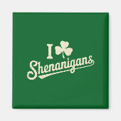 Green Funny Irish Patty's Kleeblatt Saint Patricks Magnet (Vorne)