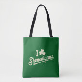 Green Funny Irish Patty's Kleeblatt Saint Patricks Tasche (Vorderseite)