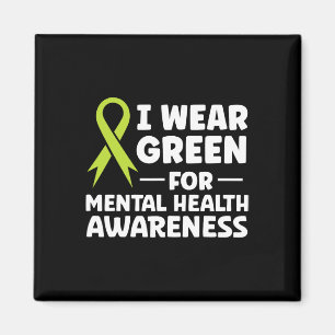 Green für das Bewusstsein für psychische Gesundhei Magnet