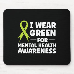 Green für das Bewusstsein für psychische Gesundhei Mousepad