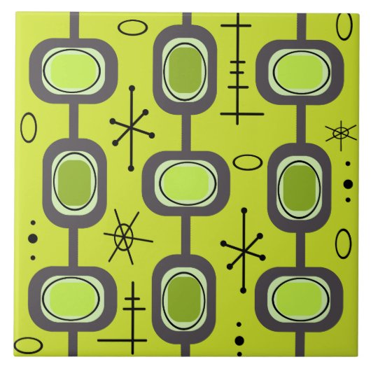 Green für die Darstellung der geometrischen Kunst  Fliese (Vorderseite)