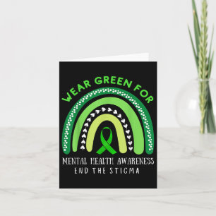Green für Mental Health Awareness Month Rainb Karte