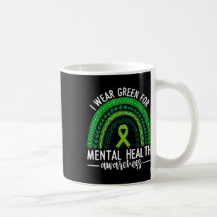 Green für Mental Health Awareness Ribbon Rain Kaffeetasse