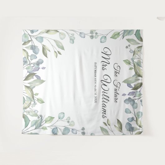 Green Future Frau Brautparty Foto Prop Wandteppich (Vorderseite (Horizontal))