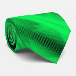 Green Futuristic Abstract Diagonal Pattern Art Krawatte