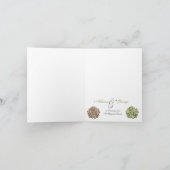 Green Gables Dahlia Wedding Danke Note Card (Innenseite)
