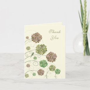 Green Gables Dahlia Wedding Danke Note Card