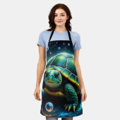 Green Galactic Sea Turtle Schürze (Getragen)
