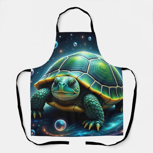 Green Galactic Sea Turtle Schürze (Vorderseite)