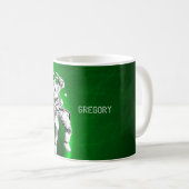 Green Galaxy Astronaut Personalisiert Kaffeetasse (VorderseiteRechts)