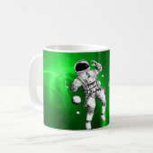 Green Galaxy Astronaut Personalisiert Kaffeetasse (Vorderseite Links)