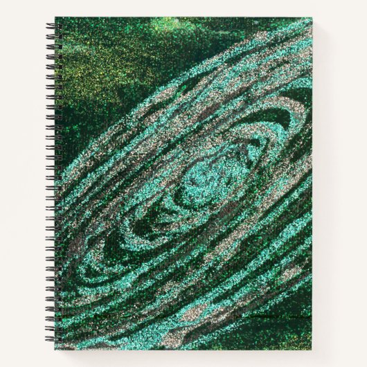 Green Galaxy-Notebook Notizblock (Vorderseite)