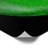 Green Galaxy Orb - Emerald Marble Print Poster (Ecke)