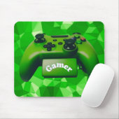 Green Game Controller AI Art Design Mousepad (Mit Mouse)