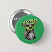 Green Garbage Monster  Button (Vorne & Hinten)