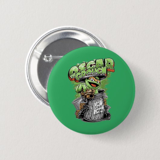 Green Garbage Monster Button (Vorne & Hinten)