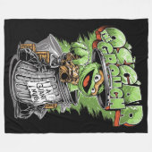 Green Garbage Monster Fleecedecke (Vorderseite (Horizontal))