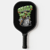 Green Garbage Monster Pickleball Schläger (Rückseite)