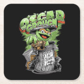 Green Garbage Monster Rechteckiger Pappuntersetzer (Vorderseite)