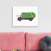 Green Garbour Truck Leinwanddruck (Insitu (Wohnzimmer))
