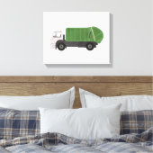 Green Garbour Truck Leinwanddruck (Insitu (Schlafzimmer))