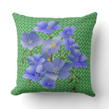 Green Garden Blue Lilien Modernes Chic Throw Kisse