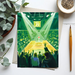 Green Garden Boston Basketball Watercolor Postkarte