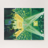 Green Garden Boston Basketball Watercolor Puzzle (Horizontal)