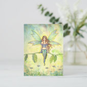 Green Garden Faiasy Fantasy Art Postkarte (Stehend Vorderseite)