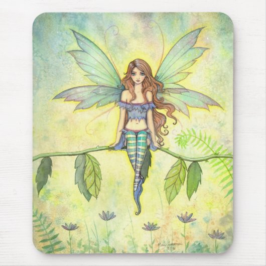 Green Garden Faiasy Fantasy Fantastische Bergwelte Mousepad (Vorne)