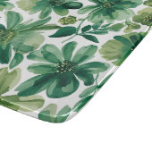 Green Garden Floral Botanical Watercolor Painting Schneidebrett (Ecke)
