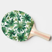 Green Garden Floral Botanical Watercolor Painting Tischtennis Schläger (Seitenansicht)
