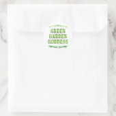 Green Garden Goddess Sprichwort Runder Aufkleber (Tasche)