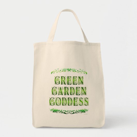 Green Garden Goddess Sprichwort Totasche Tragetasche (Vorne)