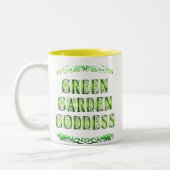 Green Garden Goddess Sprichwort Zweifarbige Tasse (Links)