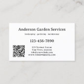 Green Garden Services Visitenkarte (Rückseite)